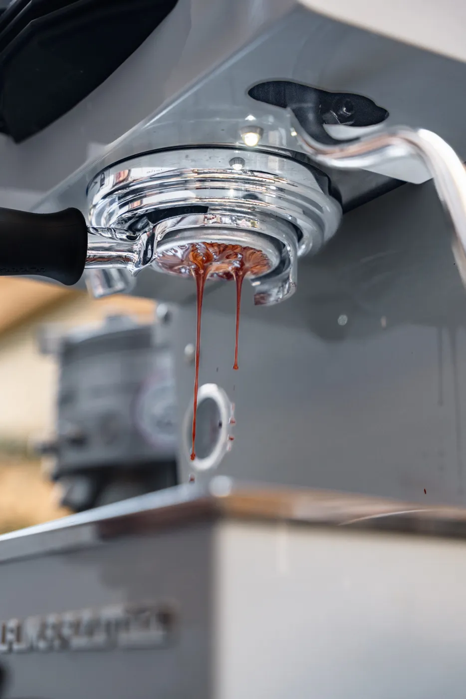 Extraction d'un espresso sur notre machine